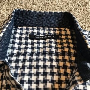Men's Blue Checkered Dress Shirt